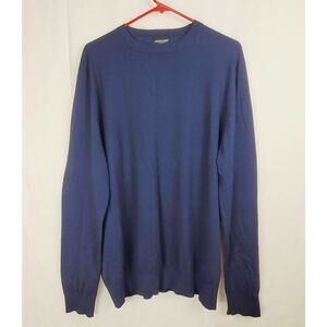 Duchamp London navy blue lightweight sweater Size 2Xl wool blend Quiet Luxury